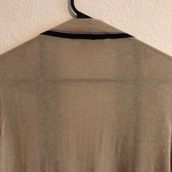 LOFT 3/4 Length Tan Cardigan Size Large Petite - Picture 7 of 9